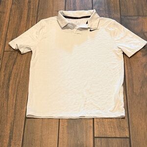 Nike Tiger Woods Youth XL Cream Textured Polo Shirt